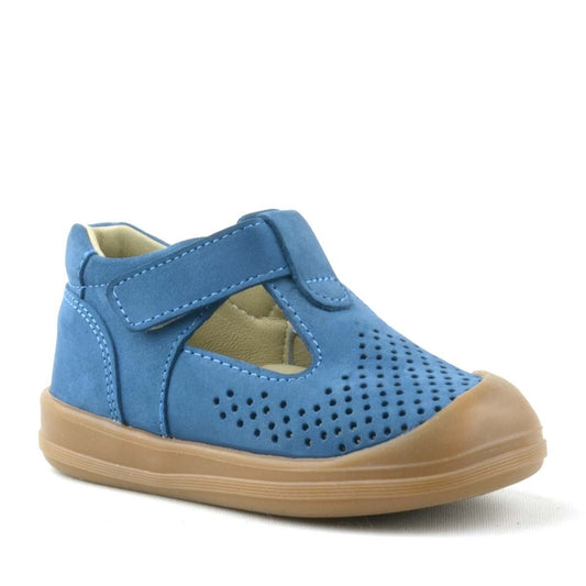 Stoere Blauwe Zomerschoenen van Echt Leer